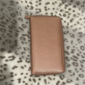 Rose Gold zipper pouch Passport Id Wallet NWOT